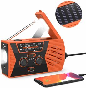 Emergency Hand Crank Radio with LED Flashlight for Emergency, Portable Weather Radio with 2000mAh Power Bank Phone Charger