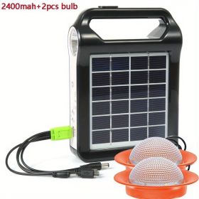 1pc Portable 6V Rechargeable Solar Panel Power Storage Generator System USB Charger With Lamp Lighting Home Solar Energy System Kit, 8*5.9in (Model: Size 3)