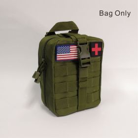 MOLLE Tactical First Aid Bag - Detachable Medical Kit with Emergency Supplies for EMT, Survival, and Tactical Gear (Color: Army Green)