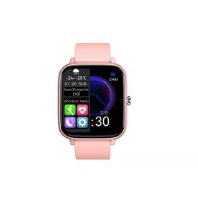 P6 smart watch Bluetooth call sound Heart rate Blood pressure Blood oxygen monitoring Custom wallpaper Multiple sports modes (colour: Pink)