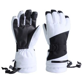 Ski Gloves Snow Gloves for Multi Vecations Mens Womens (Color: White, size: M)