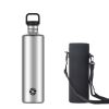 2L Stainless Steel Water Bottle | 2 Litre Single Wall Water Uninsulated Canteen | Eco Friendly Reusable Bottle | Plastic Free and Leakproof Metal Wate